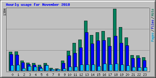 Hourly usage for November 2010